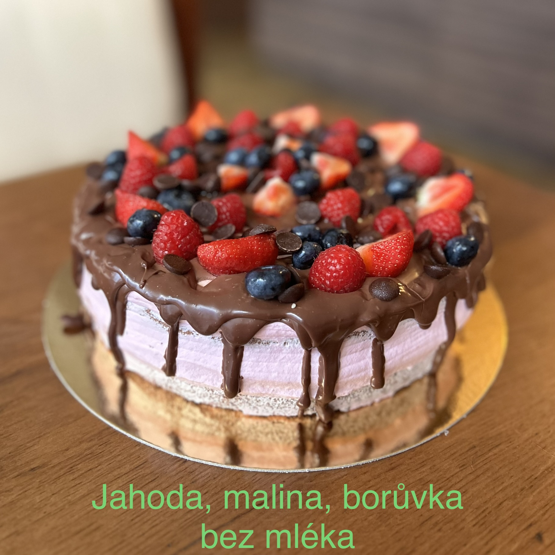 Jahoda, malina, borůvka bez lepku a laktózy vel. L 25cm