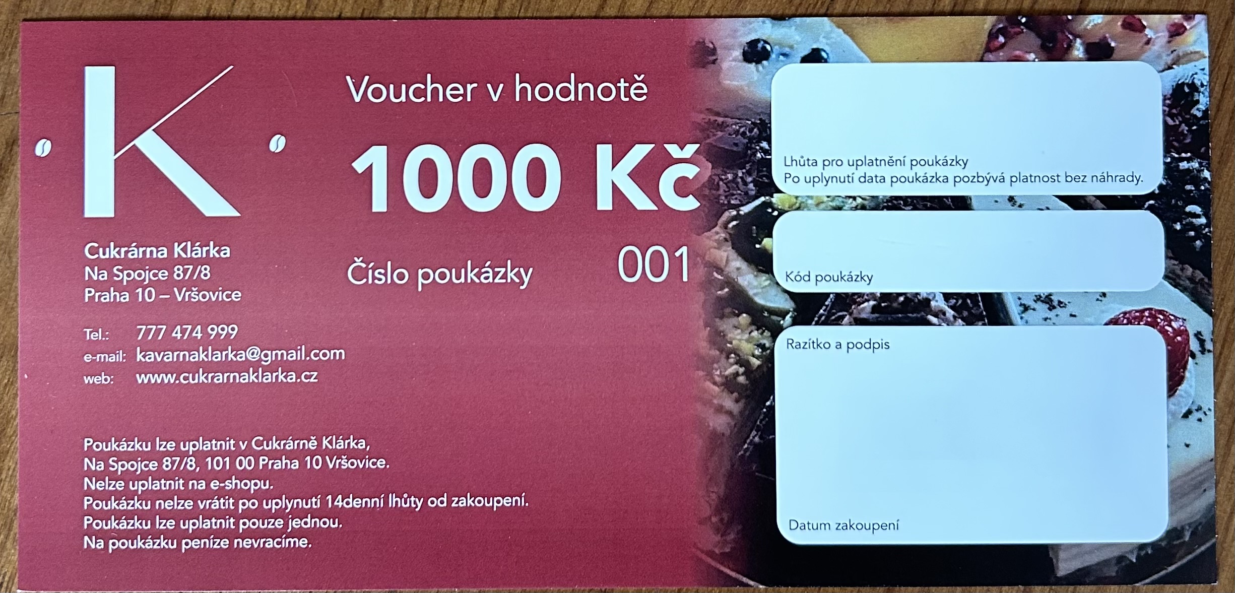 Dárkový poukaz 1000,-Kč