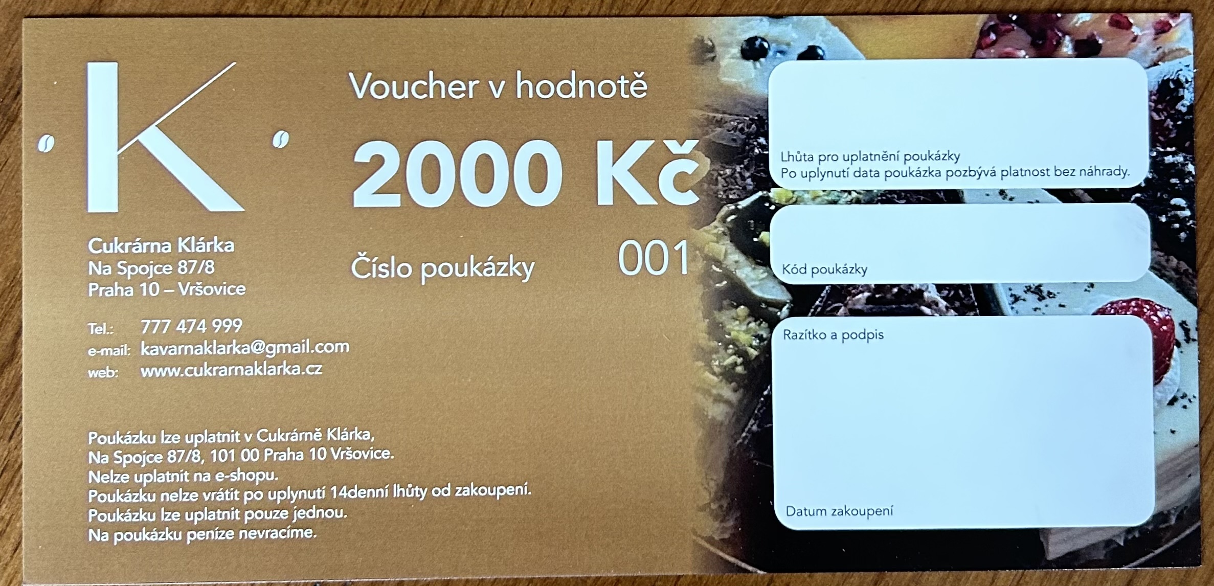 Dárkový poukaz 2000,-Kč